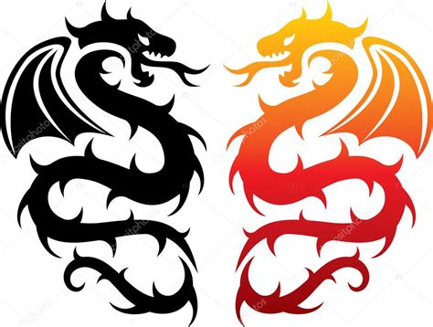 Design Of Dragons — Stock Vector © Dmstudio 7753311