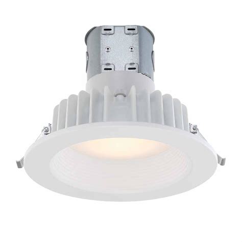 Available with symmetrical or asymmetrical light distribution. Commercial Electric 6 inch Integrated LED Recessed Baffle ...
