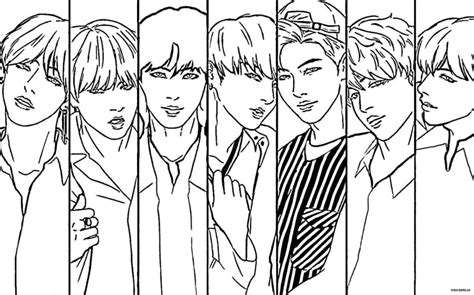 Free Printable Bts Coloring Pages