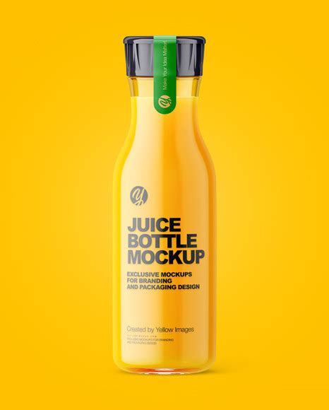 Orange Juice Glass Bottle Mockup Free Download Images High Quality