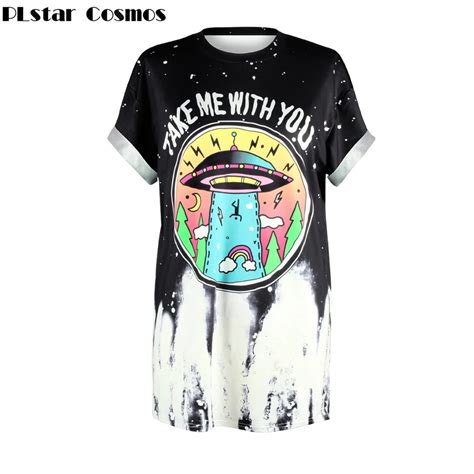 Buy Plstar Cosmos Funny Cartoon Ufo Take Me With You T Shirts Men Women Unisex