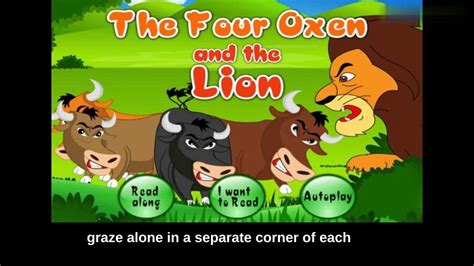 A Fabula The Four Oxen And The Lion