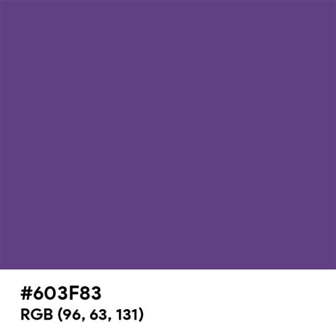 Royal Purple Pantone Color Hex Code Is 603f83