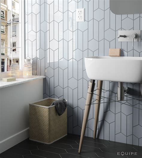 Chevron wall white / scale hexagon white. CHEVRON WALL Wall tiles by EQUIPE CERAMICAS | Chevron ...