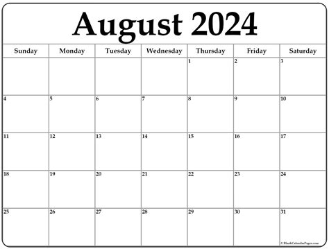 August 2024 Calendar Free Printable Pat Layney
