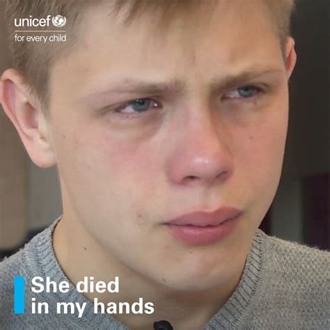 Unicef On Twitter Her Last Words Were I M Alright Year Old Viacheslav S Mother Was