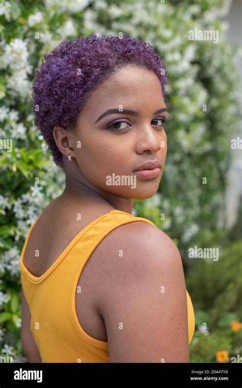 Purple Woman Hi Res Stock Photography And Images Alamy
