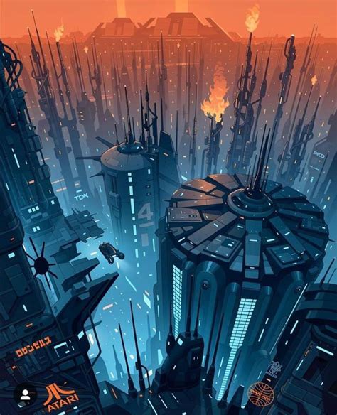 Atari Still Lives Cyberpunk Art Sci Fi Concept Art Future City
