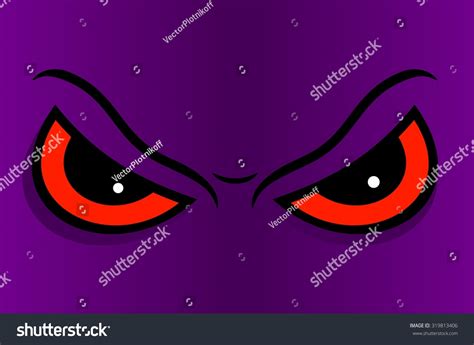 Angry Eyes Cartoon Vector Illustration เวกเตอร์สต็อก ปลอดค่าลิขสิทธิ์