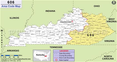 606 Area Code Map Where Is 606 Area Code In Kentucky