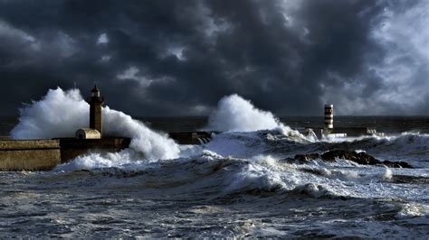 Lighthouse Stormy Sea Wallpapers Wallpaper Cave