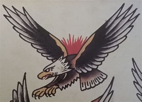 Traditionalold School Tattoo Sailor Jerry Eagle Bird Traditional
