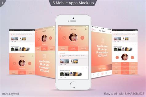 Isometric iphone 6 screen mockup to showcase your app design in modern way. iPhone apps Mock-ups ~ Mobile & Web Mockups ~ Creative Market