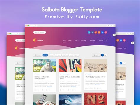 Salbuta Blogger Template Premium Free Psdly