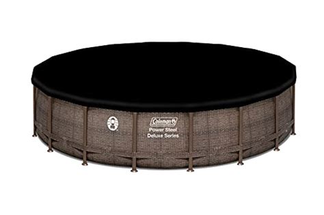 Coleman Power Steel Deluxe Series X Metal Frame Round Above Ground Pool Set With Filter