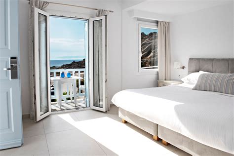 deluxe sea view room paradise view hotel mykonos paradise beach mykonos cyclades greece
