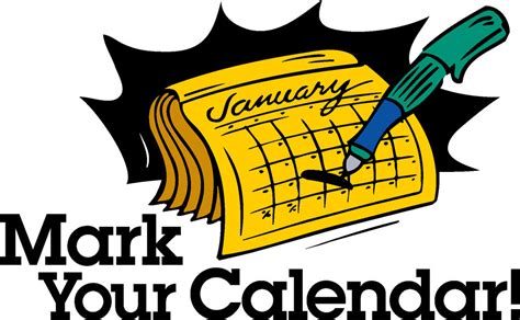 Mark Your Calendars