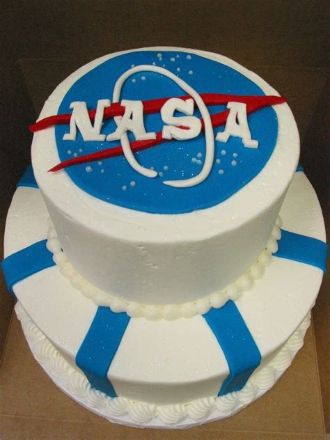 A Cake With The Nasa Logo On It