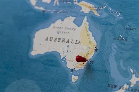 A Pin On Sydney Australia In The World Map Stock Image Image Of