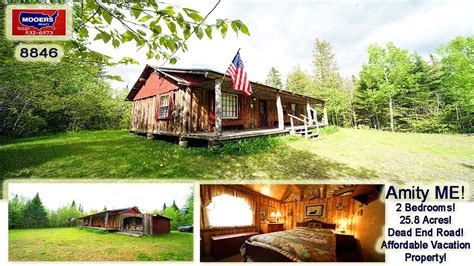 Ny outdoor realty are real estate brokers offering new york cabins & land for sale located in new york. Log Cabin In Maine For Sale Video | Nearly 26 Acres Of ...