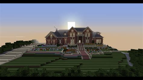 Minecraft Luxury Brick Mansionmap W Download Youtube