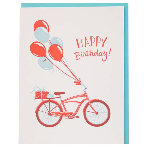 Bicycle Birthday Card Card Design Template