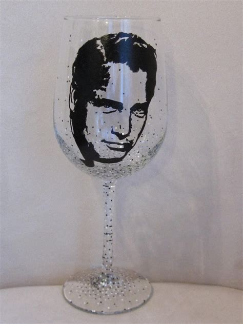 Hand Painted Wine Glass Paul Newman Actor Film Producer Etsy