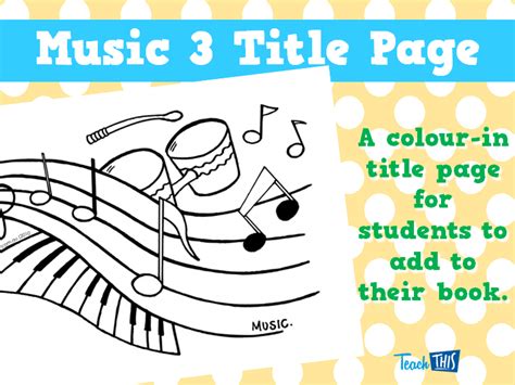 Music 3 Title Page Classroom Games School Classroom Student Created