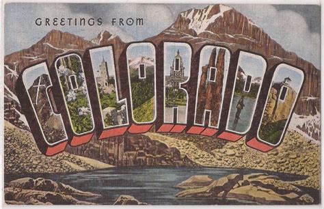 Colorado Large Letter Postcard Rocky Mtns Scene Kropp Linen W 1951 Co
