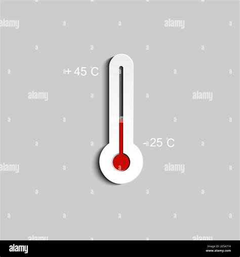 Thermometer Icon Measuring Hot And Cold Temperature Stock Vector Image