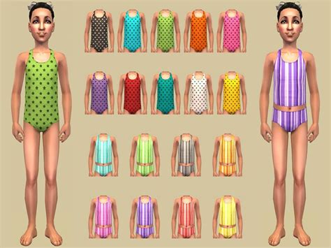 Mod The Sims Girls Swimwear Recolours Swimwear Girls Swimwear Clothes