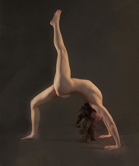 Nude Yoga Wheel Pose Photograph By Stephen Carver