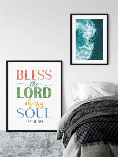 Bible Verse Art Bless The Lord Oh My Soul Psalm 103 Bible Verse
