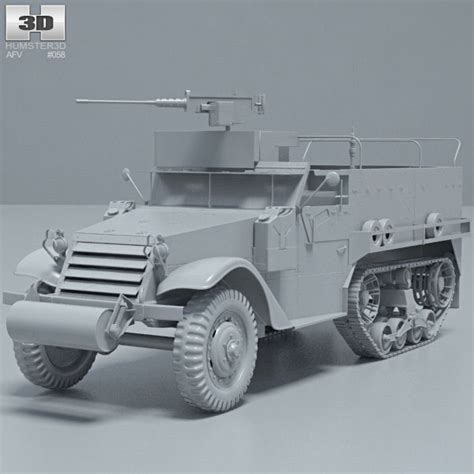 M3 Half Track 3d Model Military On Hum3d