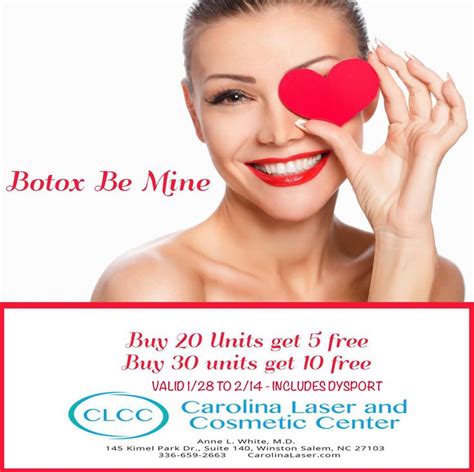 Combine the thoughtfulness of a gift card with the flexibility of money. BOTOX BE MINE SPECIAL EXTENDED UNTIL FEB 14th - Buy 20 Get ...