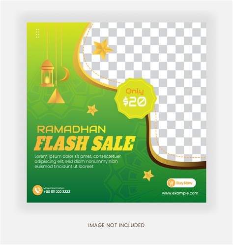 Template Ramadhan Sale With Luxury Green Color Religion Style For