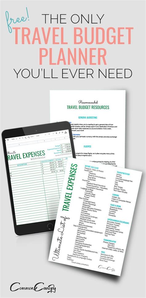 Simple Travel Budget Planner Free Printable And Downloadable Workbook