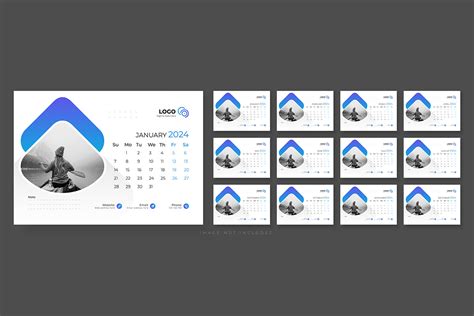 2024 Desk Calendar Template Design Graphic By Creative Pixa · Creative