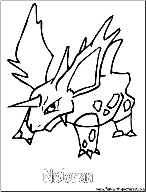 Nidoran Pokemon Coloring Page