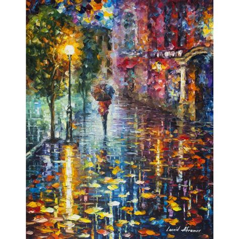 The Night Rain Palette Knife Oil Painting On Canvas By Leonid Afremov 24 X30 60cm X 75cm