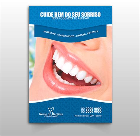 Panfleto Dentista Modelo Download Imediato