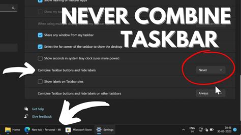 How To Enable And Set Taskbar Icons To Never Combine In Windows 11 23466