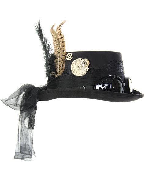 Steampunk Hat With Black Glasses Costume Accessories Horror