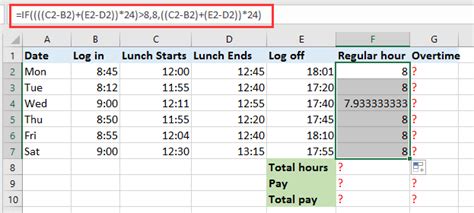 How To Calculate Total Overtime Hours In Excel Bios Pics