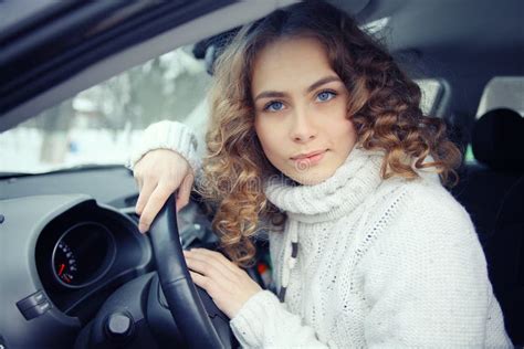 Beautiful Woman Driving Car Stock Image Image Of Drive Crazy 63614529