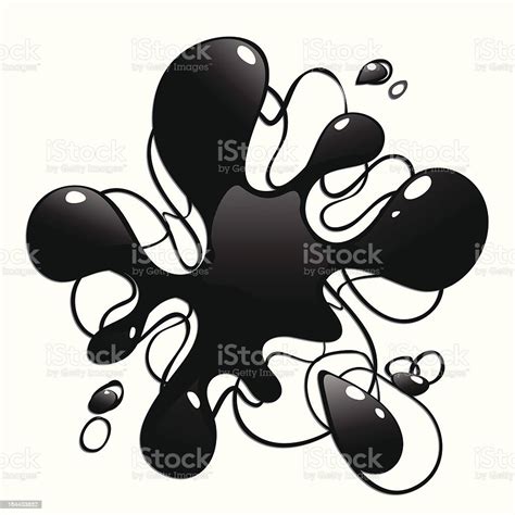 Black Ink Spot Stock Illustration Download Image Now Abstract Art
