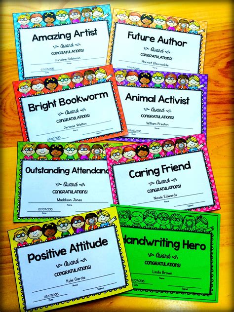 End of the Year Awards - Editable Certificates | Student awards, Kindergarten awards, End of ...