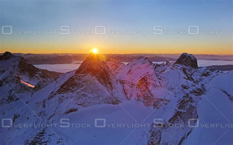 Overflightstock Mount Assiniboine Canadian Rockies Aerial Stock Photo