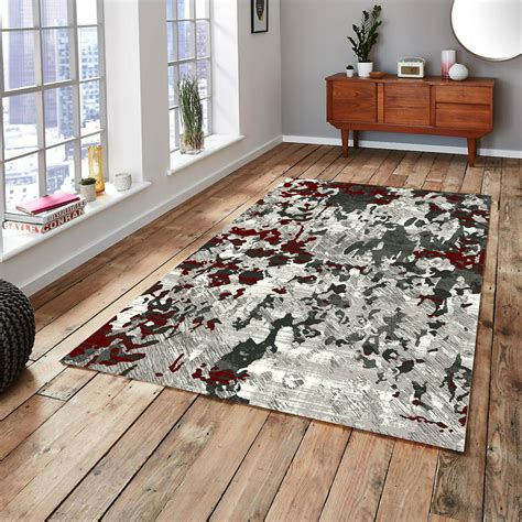 Contemporary Abstract Pattern Area Rugs For Living Room Pierre Cardin