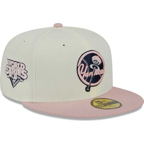 Mens New Era Whitepink New York Yankees Chrome Rogue 59fifty Fitted